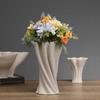 Ceramic Handicrafts Three-dimensional Pleats Petals Flower Vase Flower Arrangement Accessories Flowerpot Home Decoration