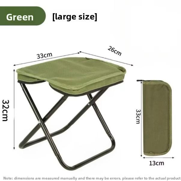 Portable Folding Camping Stool with Metal Frame Pouch Design for Outdoor Camping Fishing & Waiting