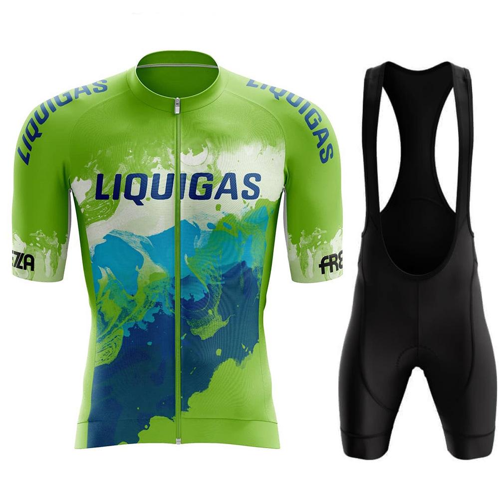 

Men s Short-sleeved Suit Bicycle Road Suit Quick-drying Breathable Mountain Strap Cycling Pants Top 2026 Summer Breathable Cycling Suit Set asian size - s