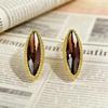 Gold Water Drop Rhinestone Earrings: French Niche Luxury Design for Women