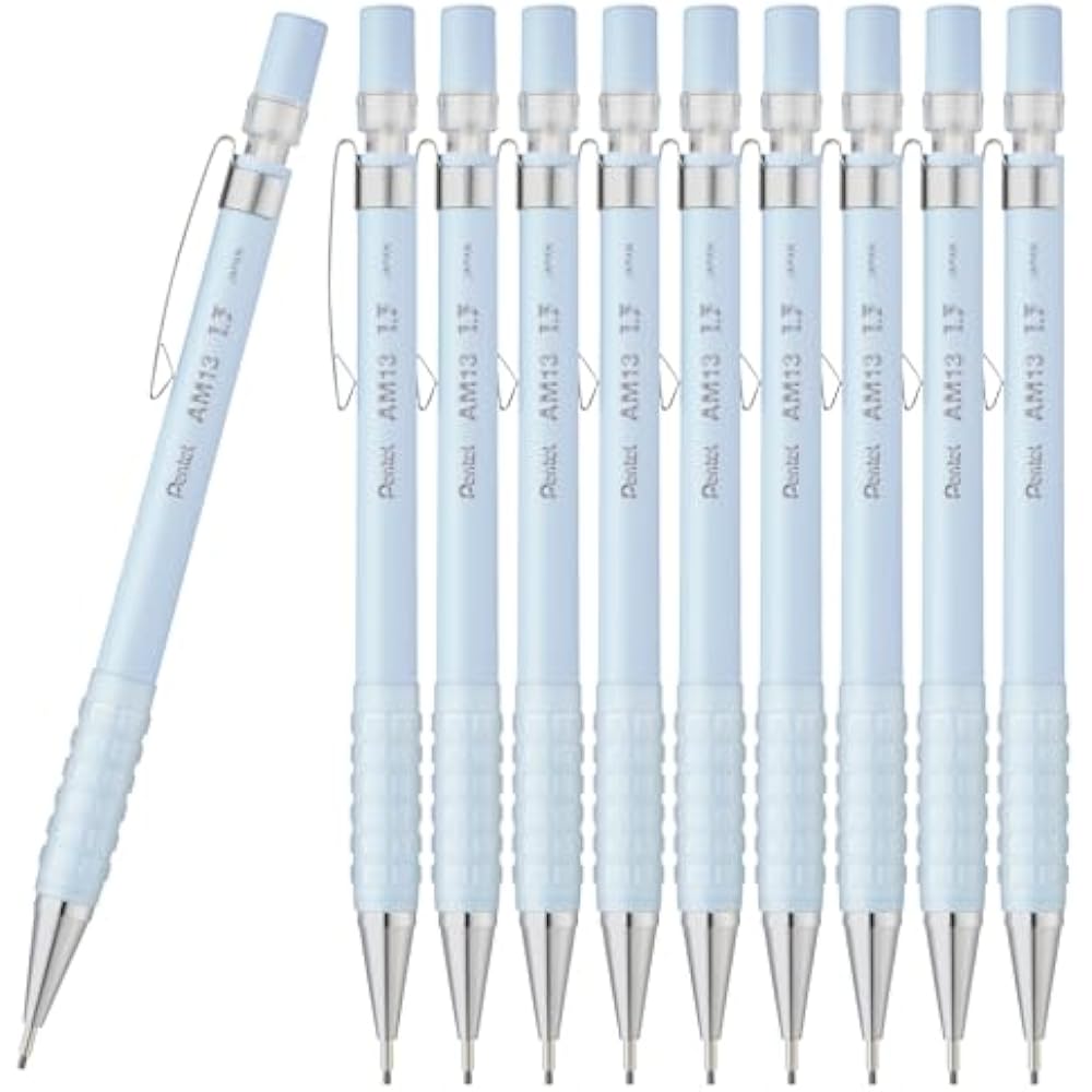 Pentel AM13-S (10) AMAIN Sharp 1.3 mm Milk Blue 10 Pens
