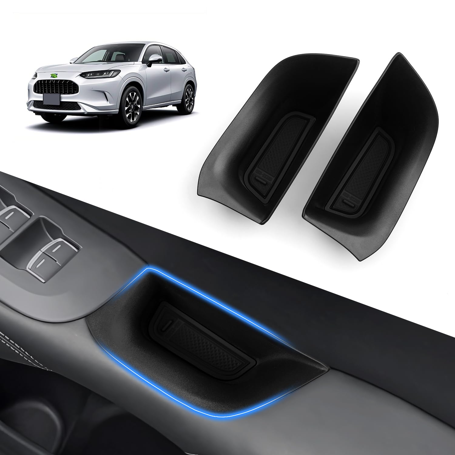 

Auto Spec Honda ZR-V HR-V Door Handle Box, Honda 2023, Door Pocket, Storage Box, ZR-V Door Handle чёрный