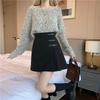 Stylish Retro Plaid Wool Mini Skirt for Plus Size Women - Korean Trendy Design
