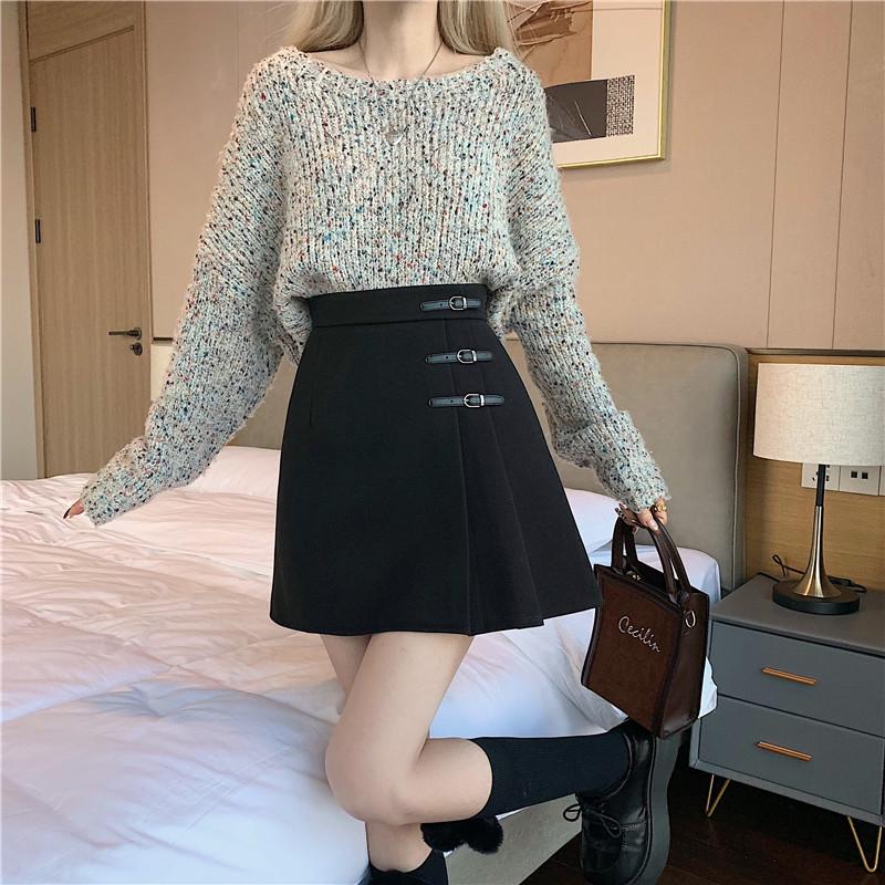 Stylish Retro Plaid Wool Mini Skirt for Plus Size Women - Korean Trendy Design