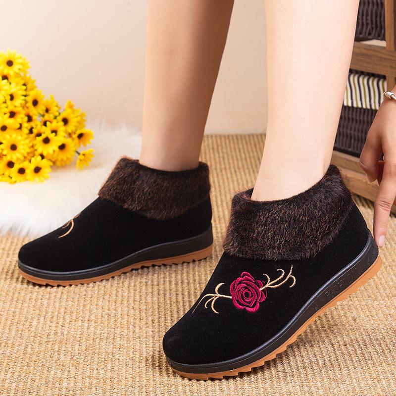 Winter Cotton Shoes Women's Velvet Thickened Thermal Shoes Casual Women's Shoes Winter Fashion Snow Boots
