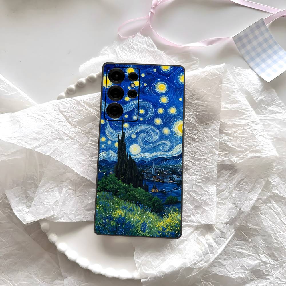 Van Gogh Starry Sky Phone Case For Samsung S 24 Fe 25 Ultra Plus 20 Lite 21 30 22 23 24 22 Ultra 5G Fundas