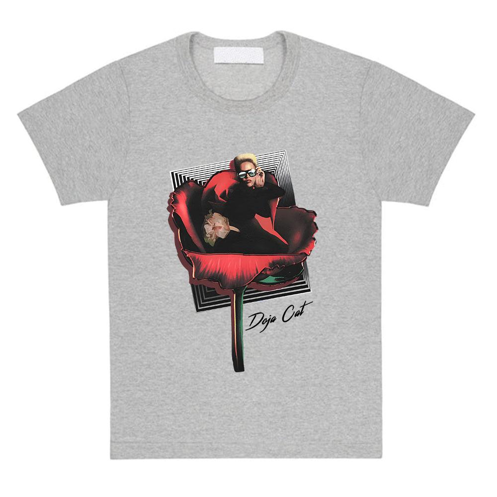 VIE IN BLOOM T-SHIRT Doja Cat Fashion Singer Graphic Tshirts Cotton Short Sleeve Female T Shirt Casual Unisex Streetwear Print