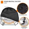 Universal Fit Industrial Outdoor Fan Cover Oxford Fabric Silver Coated Waterproof UV Dust Proof Heavy Duty Protective Case