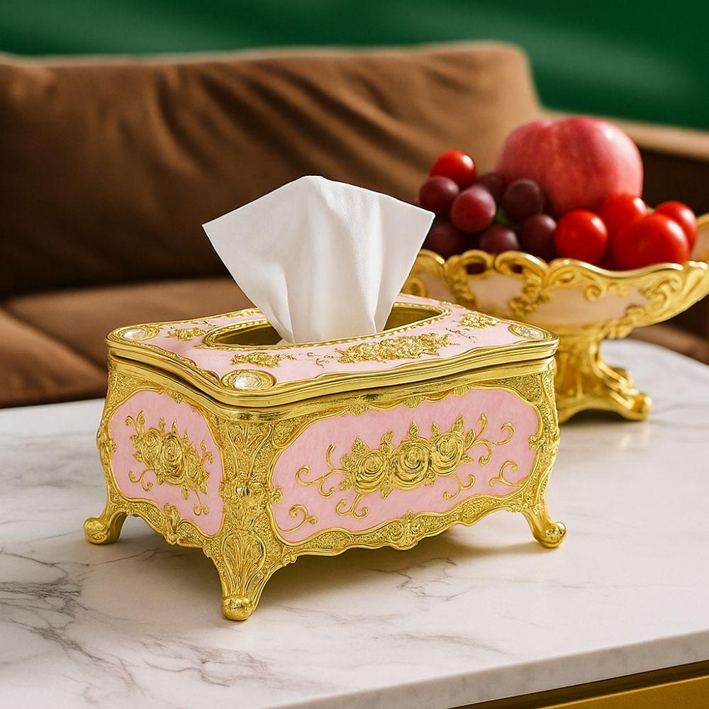 European Style Tissue Box Holder Light Luxury Tissue Dispenser Napkin Holder  Restaurants