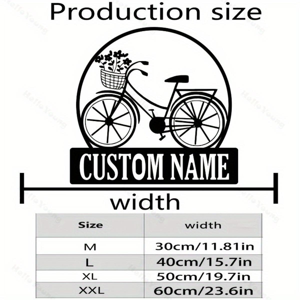 

Custom Personalized Bicycle Metal Sign Wall Art Family Name Room Decor M