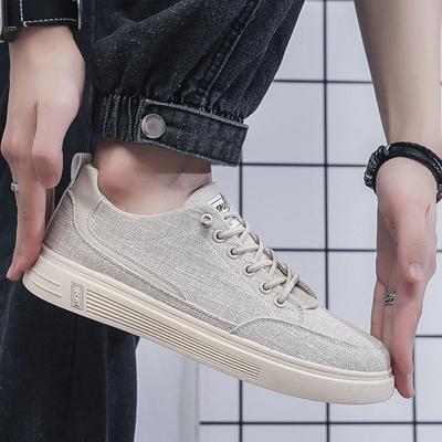 Flat Male Shoe Non-slip Breathable Men's Casual Shoes Non-leather Shipping Free 2024 Trend In Promotion New Offer Work Sneakers