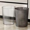 Large Capacity Waste Bin Striped Garbage Container Creative Plastic Trash Can  Kitchen
