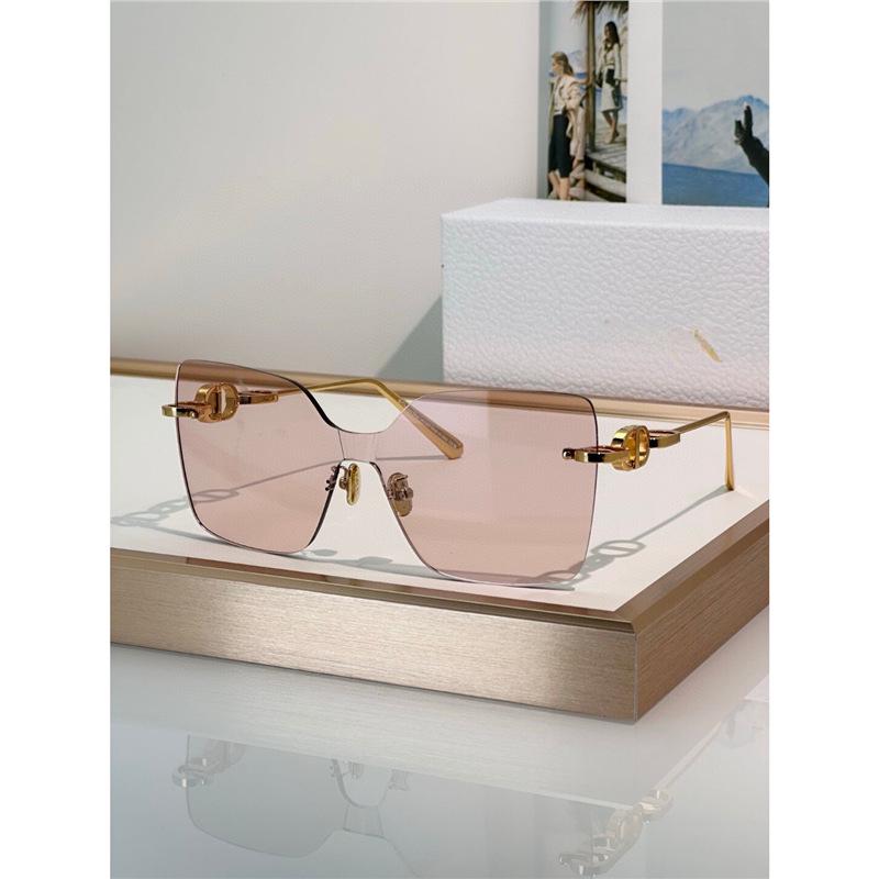 Women's Fashion Rimless Metal Sunglasses CHAIN M1U - UV Protection, Large Frame