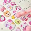 3D Stickers Cute Adhesive Toys Small Bunny Soft Bubble Stickers For Diary Scrapbook Pencil Case Tablet Phone Case Water Bottle