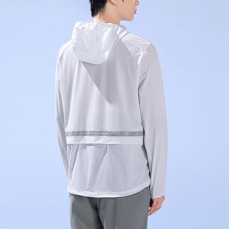 Anta Running Series Solid Color Outdoor Sports Sun-Protective Jacket Men Jacket Bright-Sunny-Grey 152325601-1