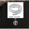 Mens Tiger Pendant Necklace With Leather Cord Or Steel Chain Animal Zodiac Charm Hipster Jewelry Gift Him