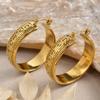 European and American I18k Gold Great Wall Pattern Printed Earrings Women's Fashion Personalized Earrings Earrings