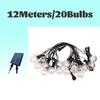 7/12M Solar Led G40 Globe Christmas Garland Street Fairy String Light Wedding Bulb Outdoor Lamp For Party Holiday Garden Light