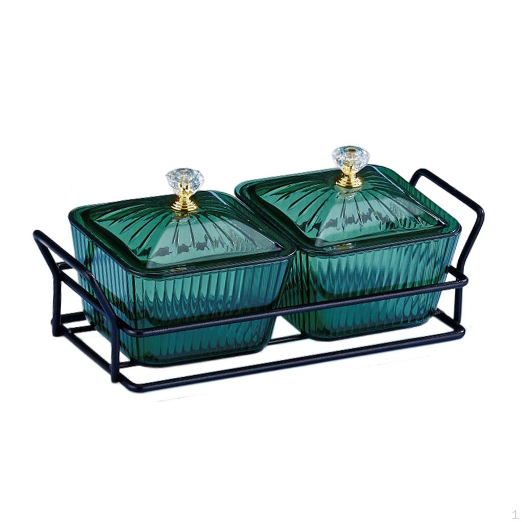 Divided Serving Dishes Appetizer Tray Caddy Platter Desserts Plate Dried Fruit