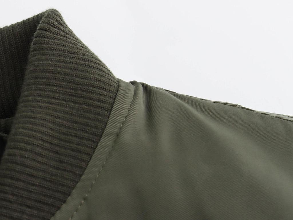 2024 Autumn European & American Style Women's Short Bomber Jacket