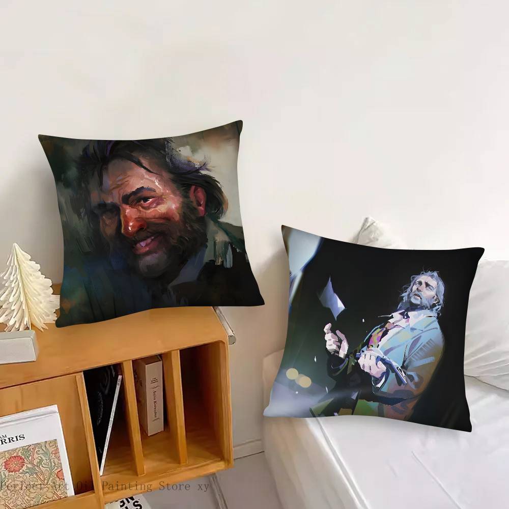 1pc D-Disco Elysium Game Pillow Case Fashion Square Pillowcase Bedroom Sofa Room Ins Decoration Leisure