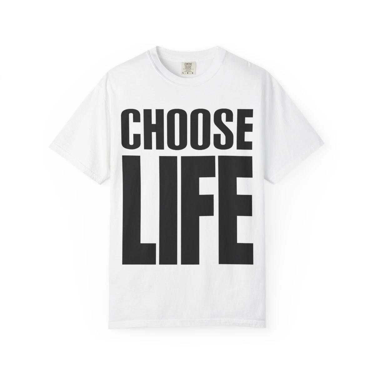 CHOOSE LIFE T Shirt Wham George Michael Retro Unisex Shirt COMFORT COLORS Tee L