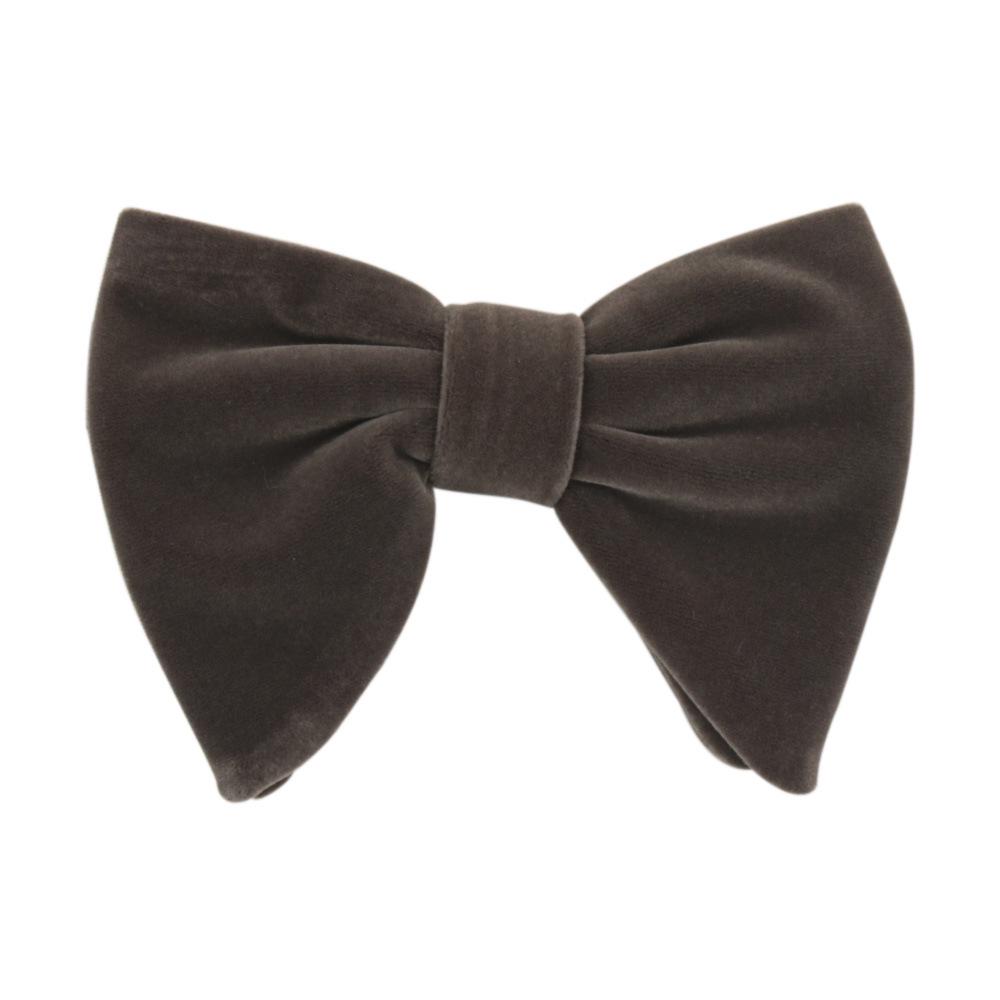 Men's Large Velvet Pre-tied Swallowtail Wingtip Bow Tie - Retro Tuxedo Design
