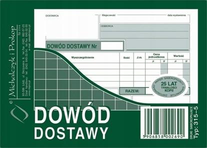 DOWÓD DOSTAWY A6 315-5