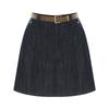 SELLY'S Line Belted Denim Mini Skirt_I6A-Csk017