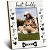 Dog Picture Frame 4x6, Dog Gifts Wooden Picture Frame, Dogs Photo Frames, DogFrame, Gifts for DogLovers, Best Buddy PetDog Decorative Photo Frames