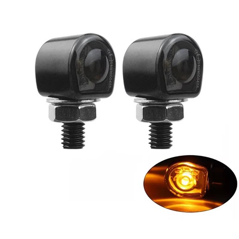 

Motorcycle Turn Signals Mini 12V 8mm Moto LED Turn Signal Light Indicators Lamp For Honda For Yamaha For Kawasaki Cafe Racer 2 Pcs