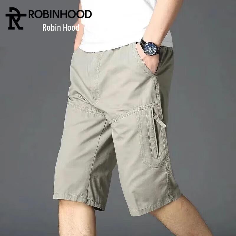 ROBINHOOD Men s Summer Cotton Breathable Capris 5XL