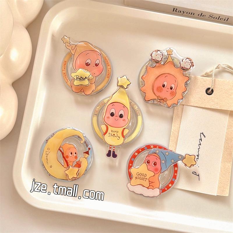 Super Cool MagSafe Phone Stand with Cute Cartoon Star Airbag Sticker