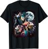 Three Opossum Moon 3 Possum Moon Funny Weird Cursed Meme TShirt