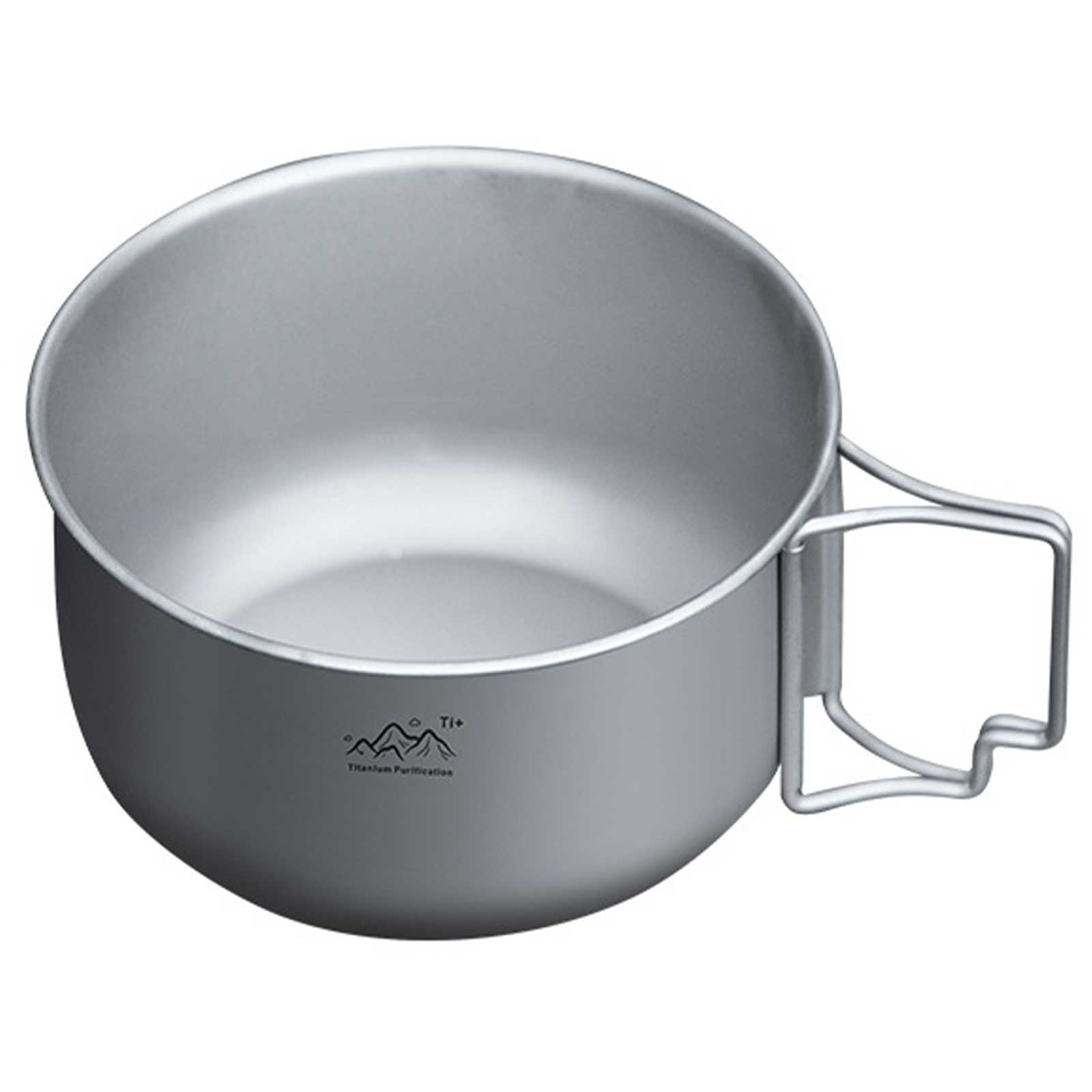 14/15CM Titanium Camping Pot Foldable Lightweight Cookware Pot Bowl Multifunctional Portable Soup Pot For Outdoor Hiking Camping