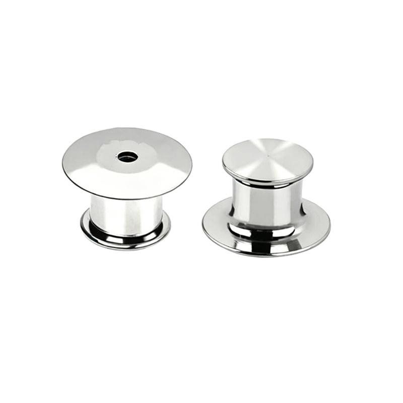 Anstecknadel-Rückseiten für die Reparatur von Abzeichen und für Broschenprojekte, Metall-Kupplungsrückseiten mit flachem Kopf in Silberton mit 1 cm Basis für das DIY-Herstellen von Anstecknadeln