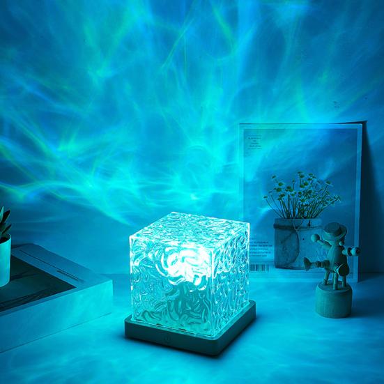 Yousheng Light Projector Rotating Ocean Wave Projector 16 Colors Changing Remote Control Plug-Play LED Projector Water Wave Lamp