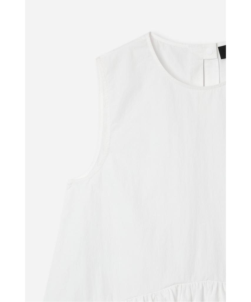 Jaa [Jaah] Sleeveless Peplum Blouse_White