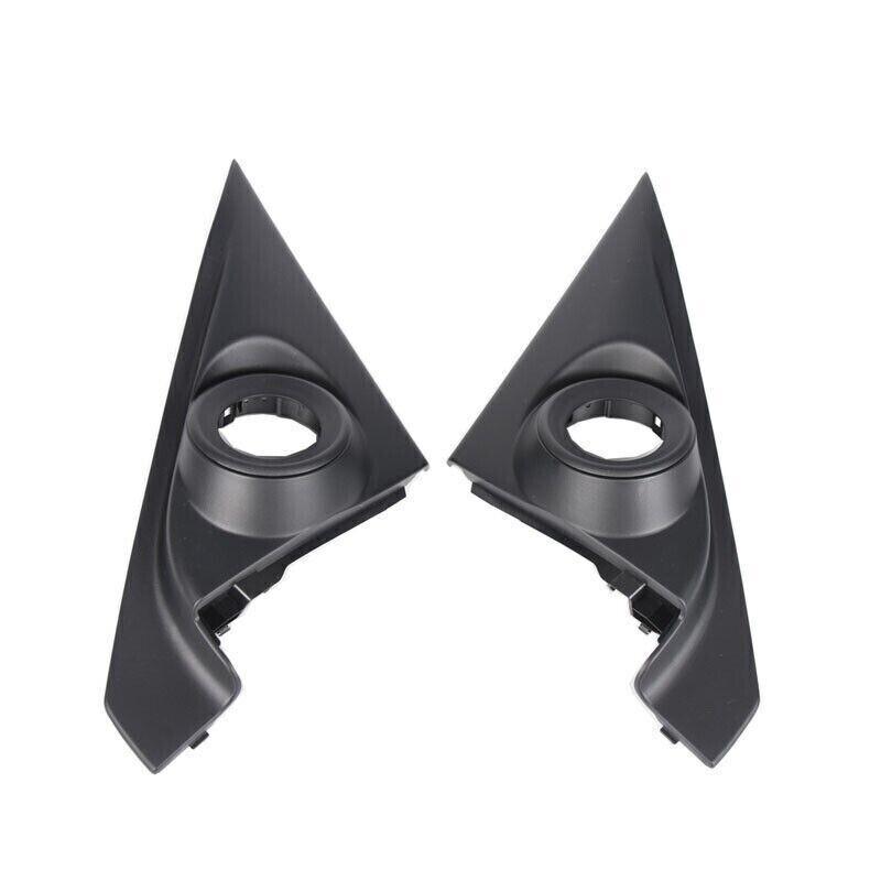 Black ABS L+R Front Door For Honda Accord 2014-2017 Pillar Tweeter Cover Trim