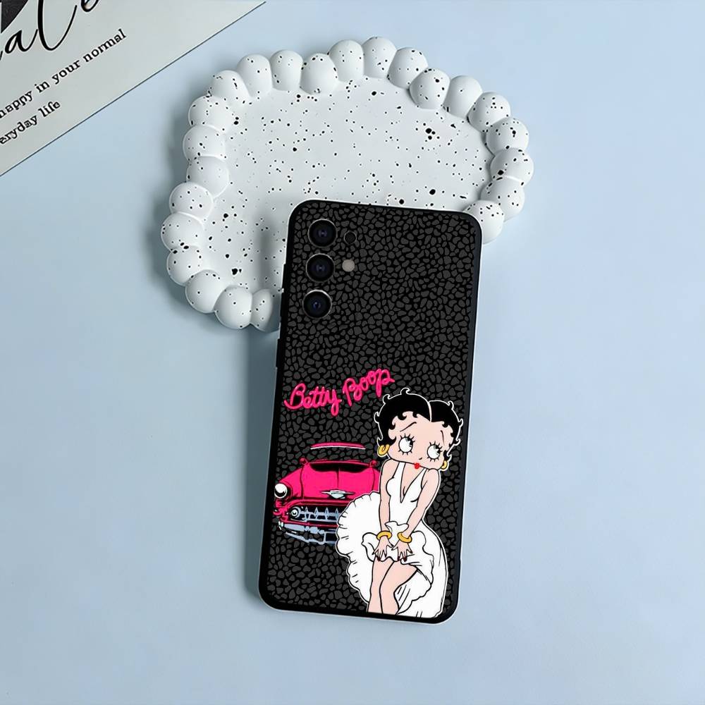 

Classic Character Anime B-Bettys Boops Black Soft Silicone Phone Case for Samsung S25, S24, S21, S22, S23, S30, Ultra, FE, Lite Samsung S225G