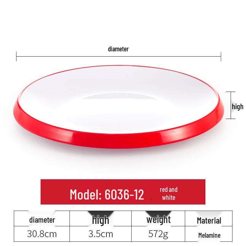 Commercial Melamine Round Concave Plate
