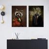 Animals In Suit Creative Retro Animal Dog Lion Duck Canvas Painting Art Home Decoration Painting Wall Pictures for Living Room No Frame