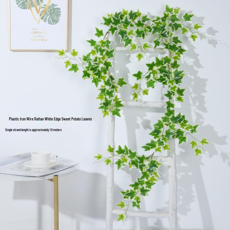 Rattan Vine Decorative Fake Leaves for Ceiling and Pipe Covering