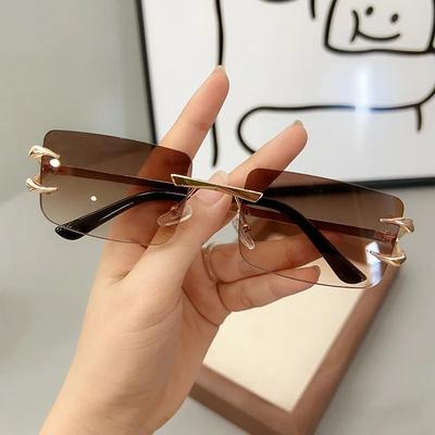 2PCS Nouvelles Arrivées Lunettes de Soleil pour Femmes avec Style Premium Tendance Ins Amincissantes pour Grand Visage Mode Coréenne