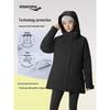 Women's Loose Wool Goose Down Mid-Length Puffer Jacket