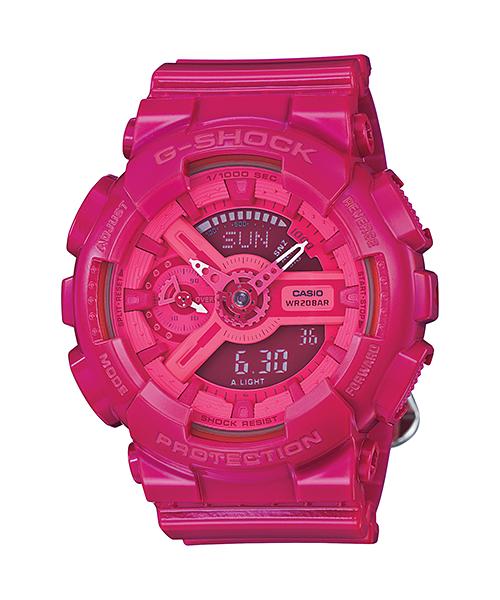 

Casio Men s Resin 200M Water Resistant Digital Shock Resistant Quartz Watch GMA-S110CC-4A красный