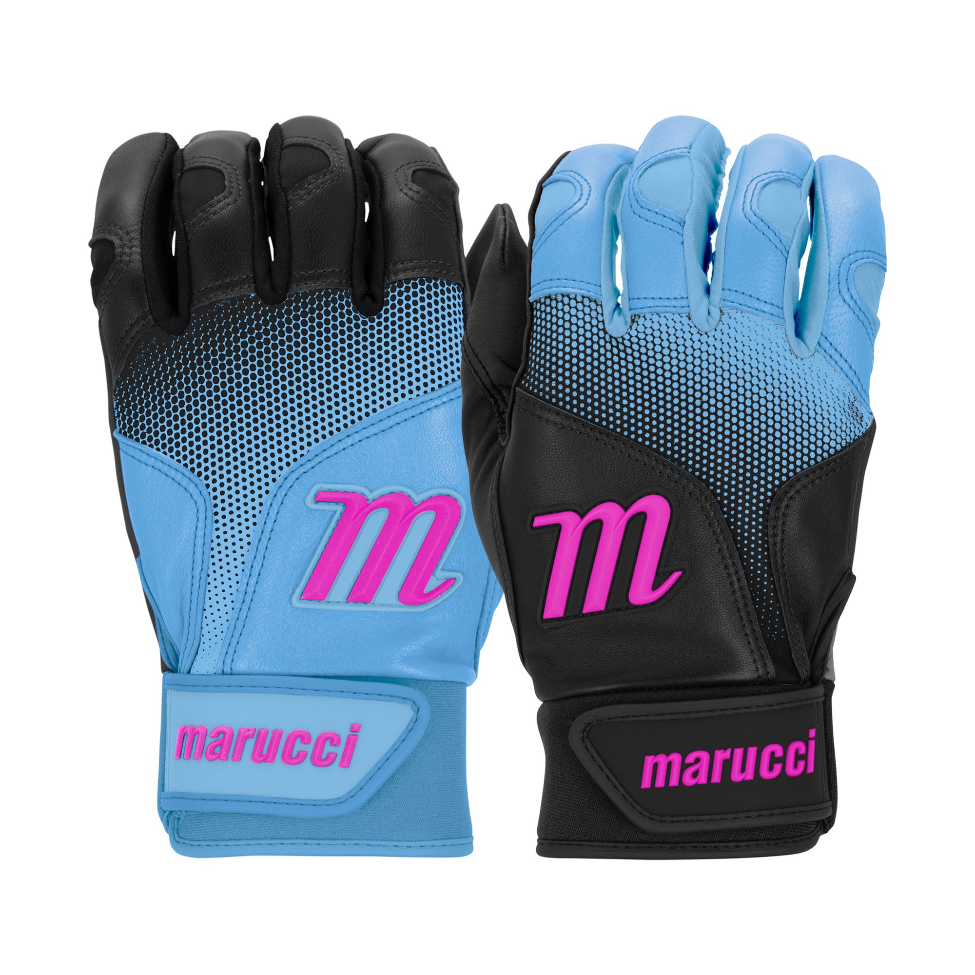 

Marucci Sports PWR Fade Youth Batting Gloves Black Columbia YS