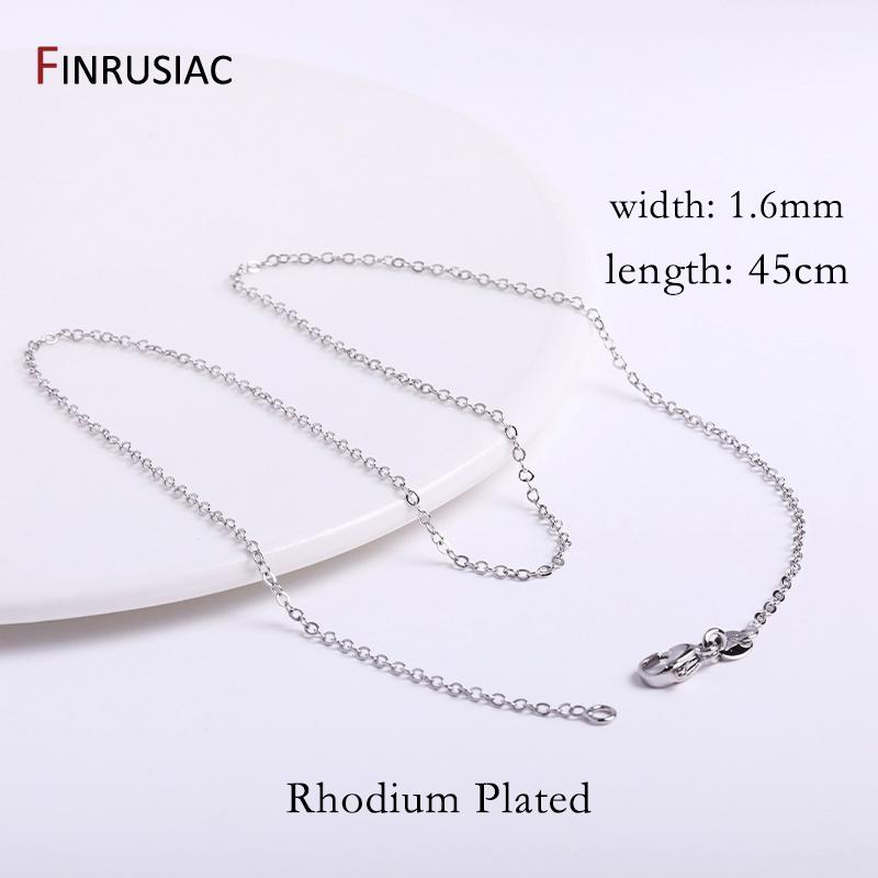 

1.2mm/1.6mm Necklace Chains 18K Gold Plated High Quality Brass Metal 45cm Chains Necklace For Jewelry Making Accessories 1 piece