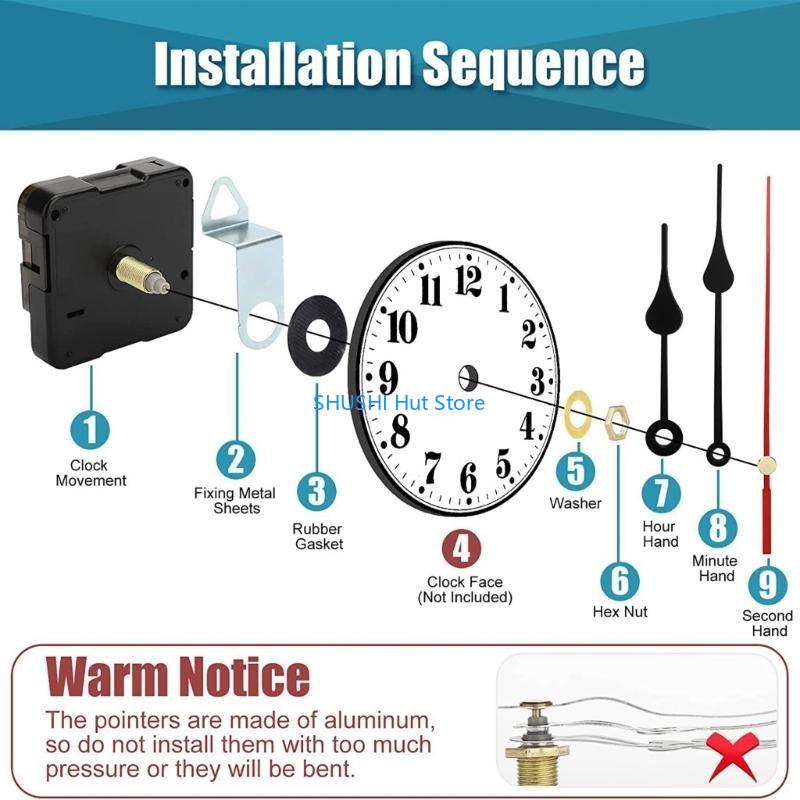 Clock Mechanism for Handmade Wall Clocks Clock Mechanism Parts with Gold Needle D57B China Mainland