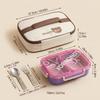 Microwavable 304 Stainless Steel Bento Box 2/3 Compartment Lunch Box Leakproof Food Storage Container With Lid For Kids School
